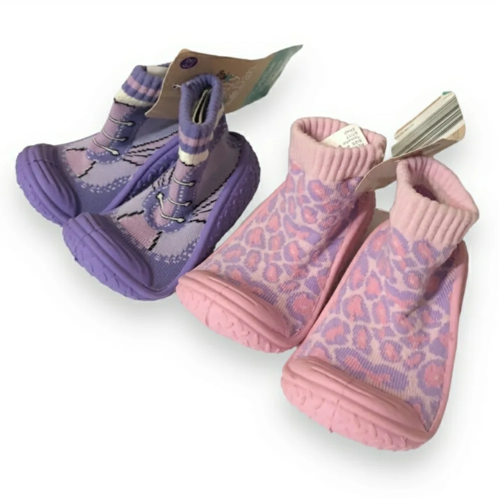 LILY & DAN Toddler Slipper Socks 2 Pairs NEW!